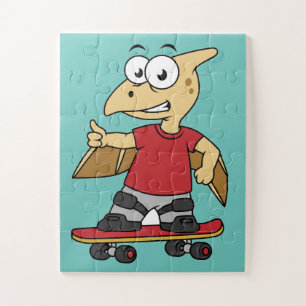 Quebra-cabeça Ilustração De Um Skate Pterossauro.