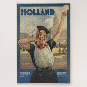 Quebra-cabeça Ilustração de Viagem de Ar da Vintage Holland