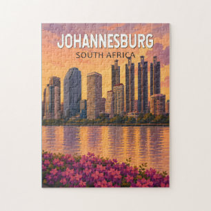 Quebra-cabeça Ilustração de viagem de arte de Joanesburgo África