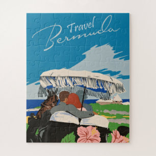 Quebra-cabeça Ilustração de Viagem de Arte Vintage Bermuda