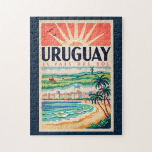 Quebra-cabeça Ilustração de Viagem de Arte Vintage da Cultura do