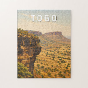 Quebra-cabeça Ilustração de Viagem de Arte Vintage do Togo