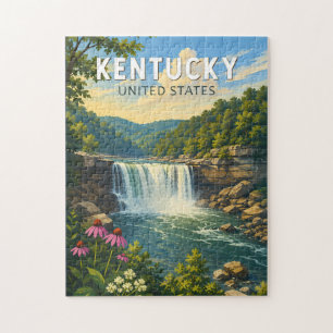 Quebra-cabeça Ilustração de Viagem de Arte Vintage Kentucky