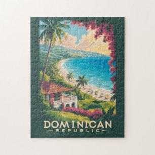 Quebra-cabeça Ilustração de Viagem de Praia da República Dominic