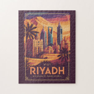 Quebra-cabeça Ilustração de viagem do deserto da Arábia Saudita