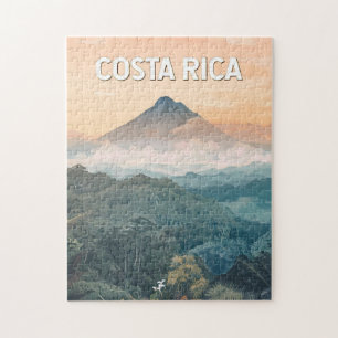 Quebra-cabeça Ilustração de viagem vintage da Costa Rica