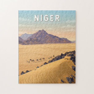Quebra-cabeça Ilustração de viagem vintage do Níger