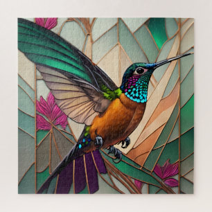 Quebra-cabeça Ilustração de Vidro Estreito de um Hummingbird