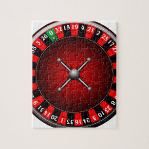 Quebra-cabeça Ilustração do casino com roda de roleta