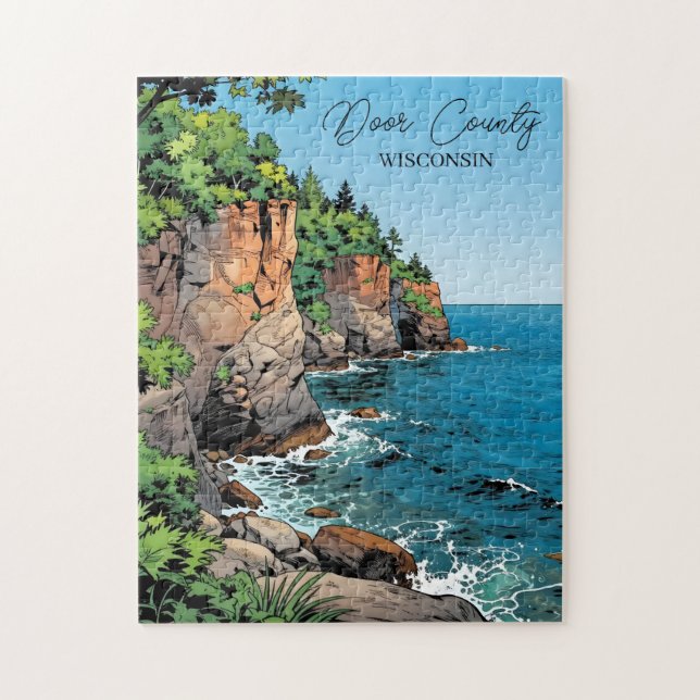 Quebra-cabeça Ilustração do Condado de Door, Wisconsin (Vertical)