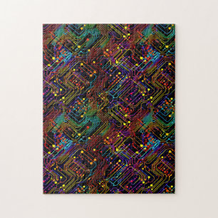 Quebra-cabeça Ilustração do design do Conselho de circuito