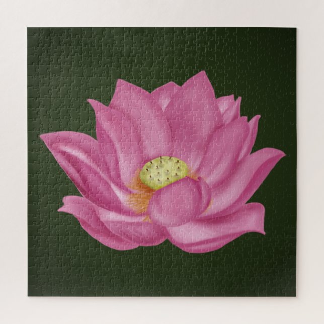 Quebra-cabeça Ilustração do Flor de Lotus Rosa (Vertical)