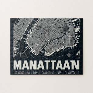 Quebra-cabeça Ilustração do Mapa de Manhattan