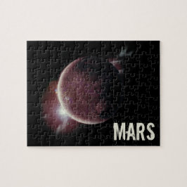 Quebra-cabeça Ilustração do planeta vermelho Marte universo espa