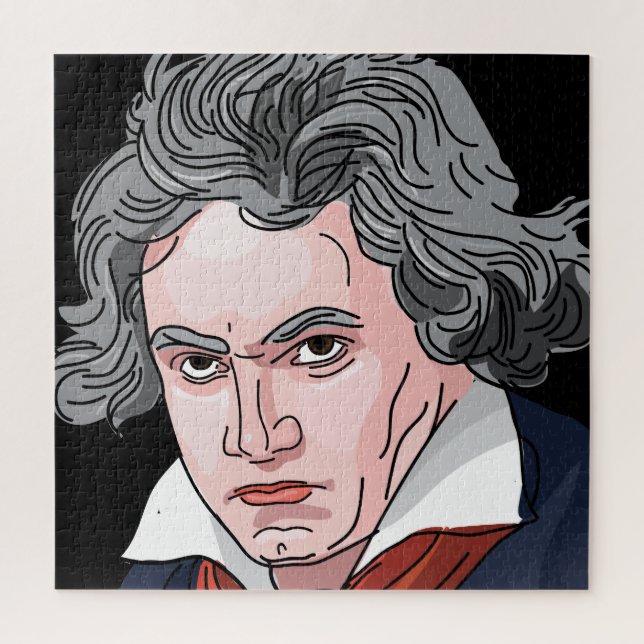 Quebra-cabeça Ilustração do retrato de Beethoven (Vertical)