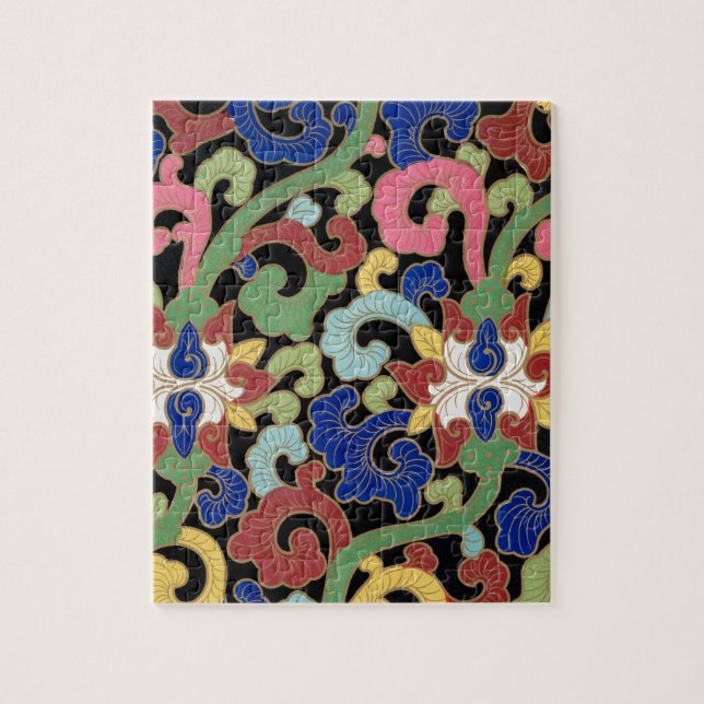 Quebra-cabeça Ilustração floral chinesa (Vertical)