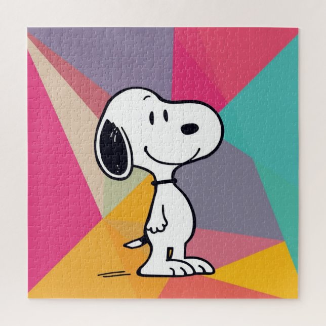 Quebra-cabeça Ilustração Geométrica de Beagle em Arte Pop Cartoo (Vertical)