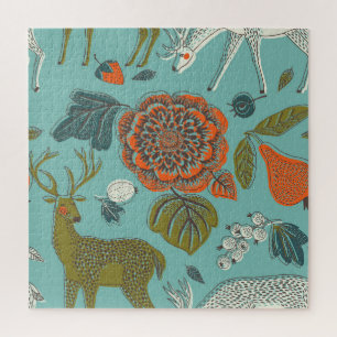 Quebra-cabeça Ilustração Invisível De Veado De Jardim De Verão.