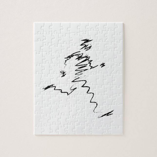 Quebra-cabeça Ilustração legal do corredor (Vertical)