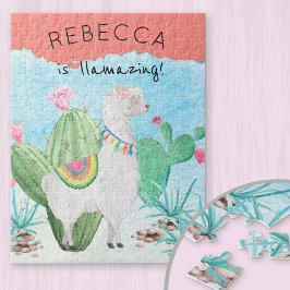 Quebra-cabeça Ilustração Llama - Crianças Lustres Personalizadas