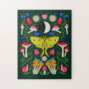 Quebra-cabeça Ilustração Luna Moth e Moon