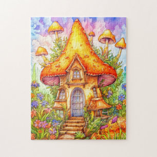 Quebra-cabeça Ilustração majestosa da casa de mushroom