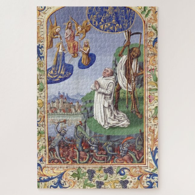 Quebra-cabeça Ilustração Medieval de São Bernardo de Claraval (Vertical)