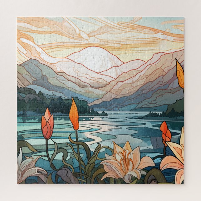 Quebra-cabeça Ilustração natural de 20" x 20", 676 peças (Vertical)