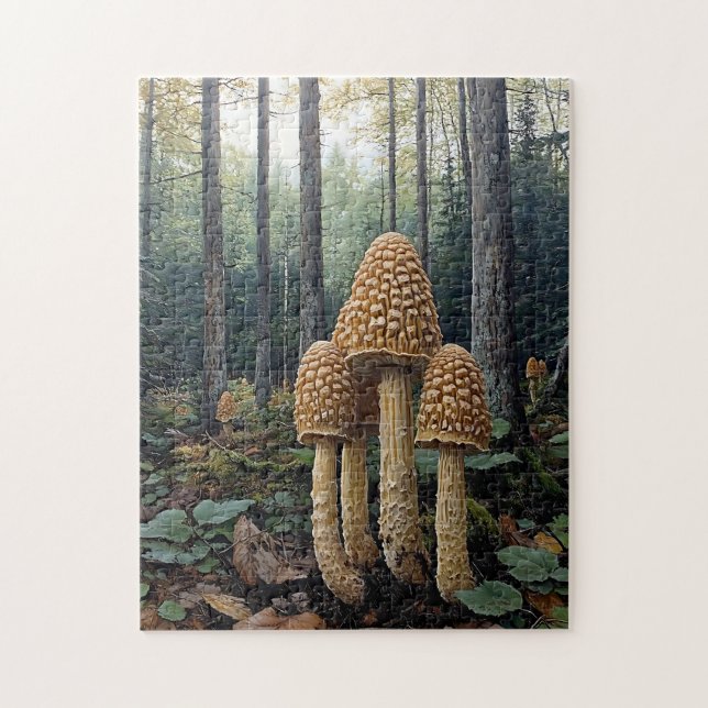 Quebra-cabeça Ilustração Rustic Morel Mushroom (Vertical)