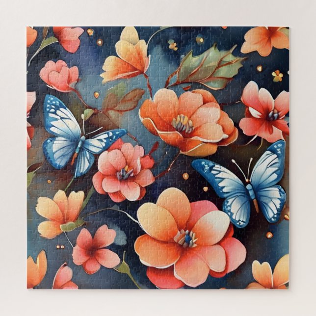 Quebra-cabeça Ilustração Única de Borboleta Whimsical (Vertical)