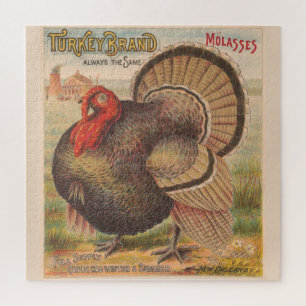 Quebra-cabeça Ilustração Vintage Ação de Graças na Turquia 