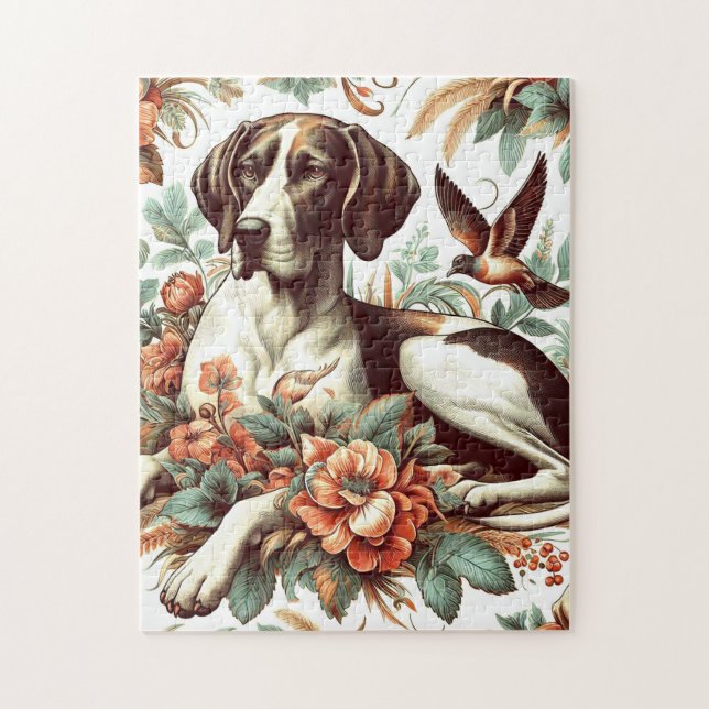 Quebra-cabeça Ilustração Vintage Braque Français (Vertical)