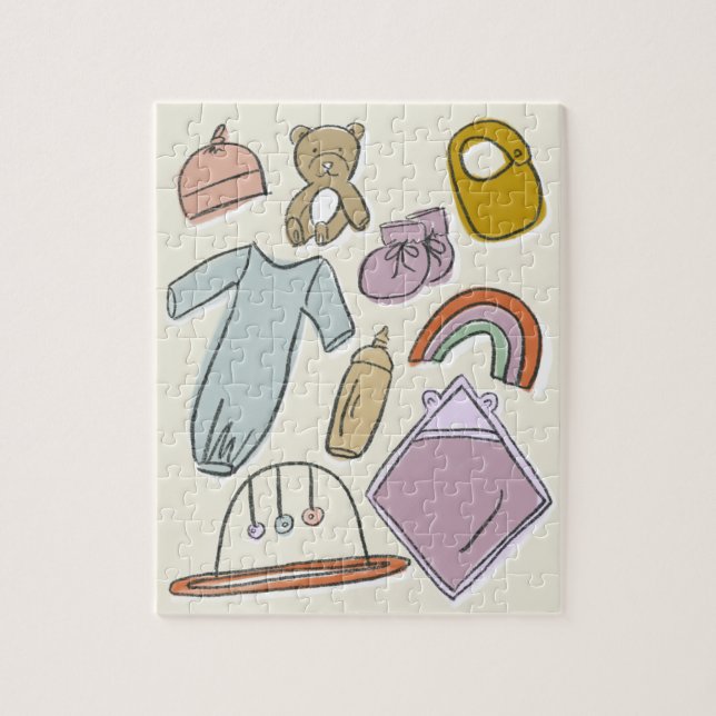 Quebra-cabeça Ilustrações recém-nascidas (Vertical)