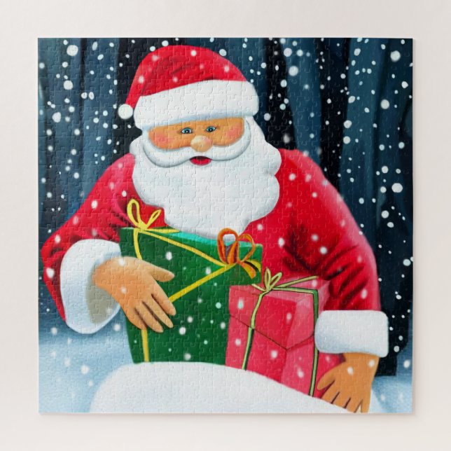 Quebra-cabeça Ímã Flexível Feliz Natal - Papai Noel (Vertical)
