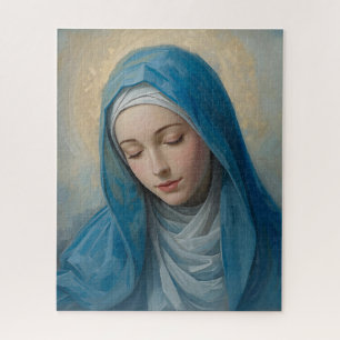 Quebra-cabeça Imagem Azul da Virgem Maria