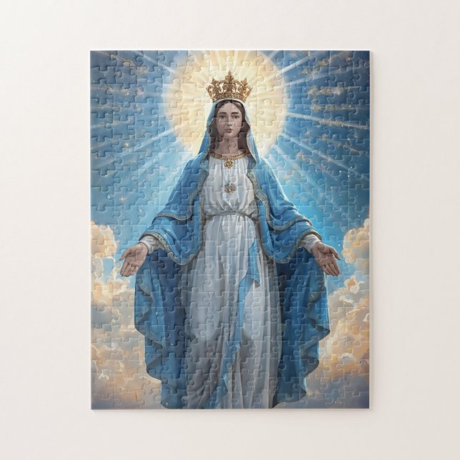 Quebra-cabeça Imagem da Virgem Maria Bendita (Vertical)