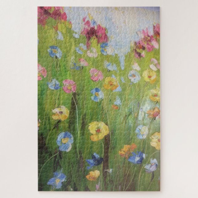 Quebra-cabeça Imagem de Arte de Flor Pintada (Vertical)