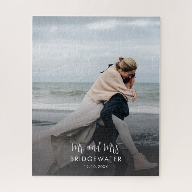 Quebra-cabeça Imagem de Casamento do Elegante Moderno Sr. e Sra. (Vertical)