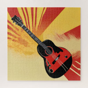 Quebra-cabeça Imagem de Pintura em Violão de pop
