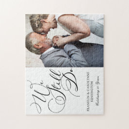 Quebra-cabeça Imagem de Renovação de Vow do Aniversário Elegante