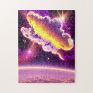 Quebra-cabeça Imagem do Atordoamento da Nebulosa Cósmica Roxa e