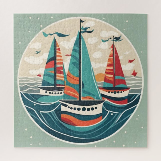Quebra-cabeça Imagem do 'Eu Vi Três Navios Navegando no Dia de N (Vertical)