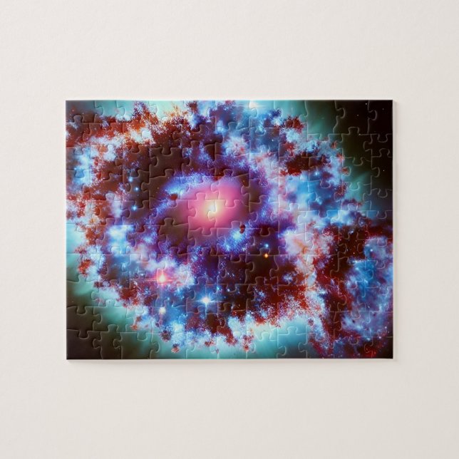 Quebra-cabeça Imagem do universo do céu azul e roxo pastel cósmi (Horizontal)