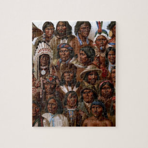 Quebra-cabeça Imagem dos tribos e dos povos do nativo americano 