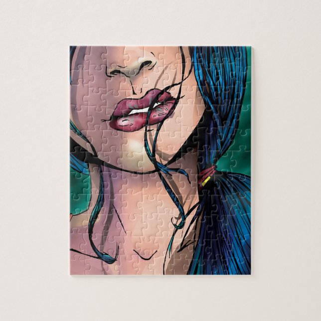 Quebra-cabeça Imagem em quadrinhos de uma garota sexy chamada Mi (Vertical)