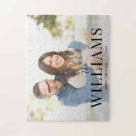 Quebra-cabeça Imagem mínima do Casal de Natal Elegante moderno