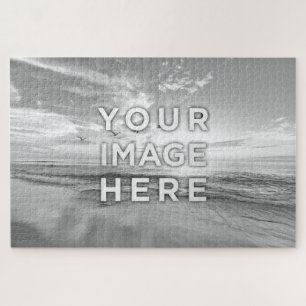 Quebra-cabeça Imagem personalizada monocromática de 20" x mais d