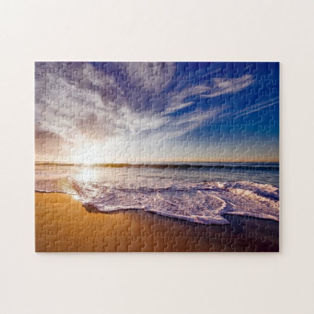 Quebra-cabeça Imagens Cênicas do Oceano de Arte de Praia Fotogra (Horizontal)