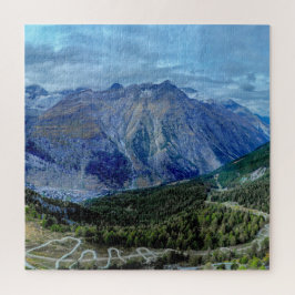 Quebra-cabeça Impossível - Montanha Azul E Verde