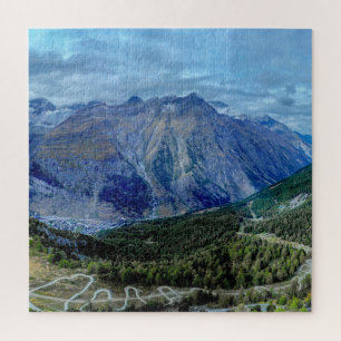 Quebra-cabeça Impossível - Montanha Azul E Verde